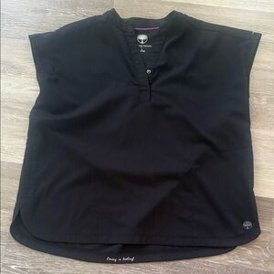 Healing Hands Black Scrub Top